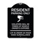 Signmission Reserved Parking Resident Parking Only Violators Will Be Towed at Owners Expense Lot, BW-1824-23035 A-DES-BW-1824-23035 - alternate 1